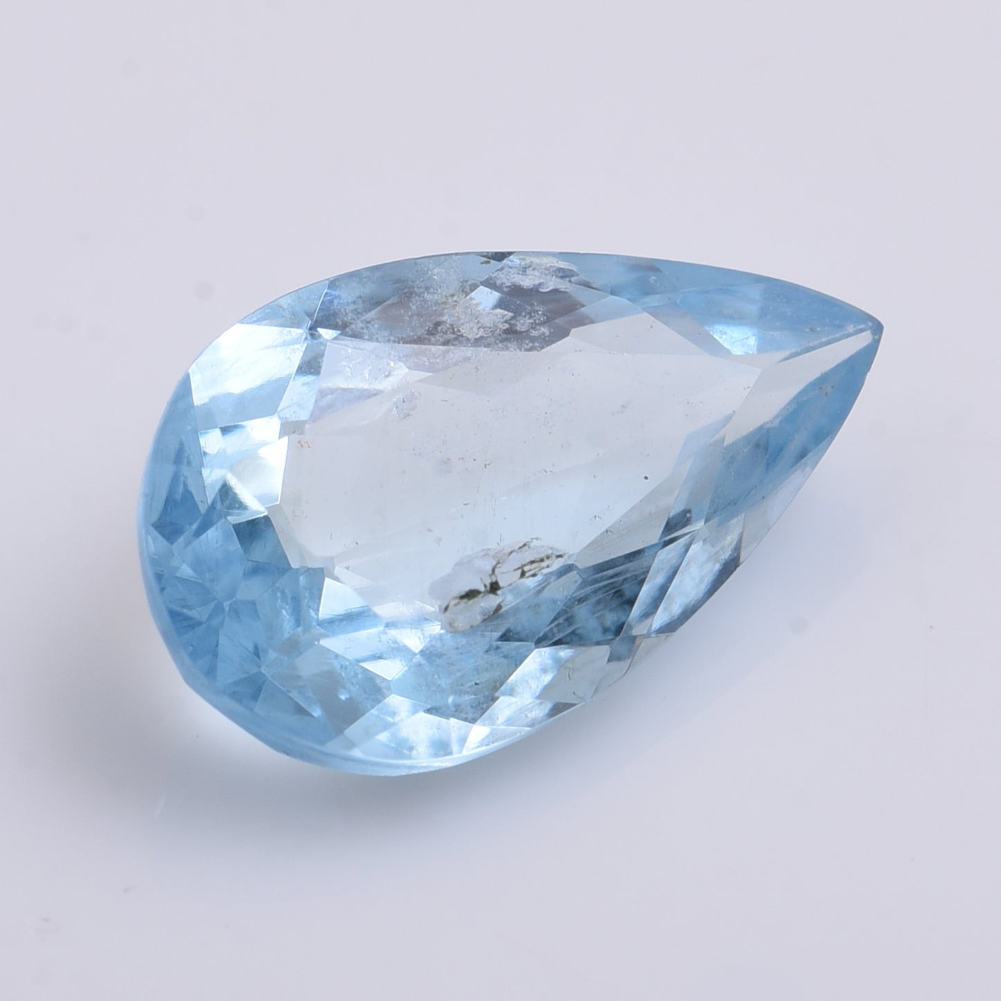 3.49 Natural Beryl Aquamarine Pear Mixed Cut Gemstone
