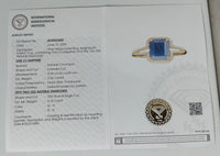 2.52 Ct Emerald Cut Natural Corundum Sapphire 14K Gold Ring