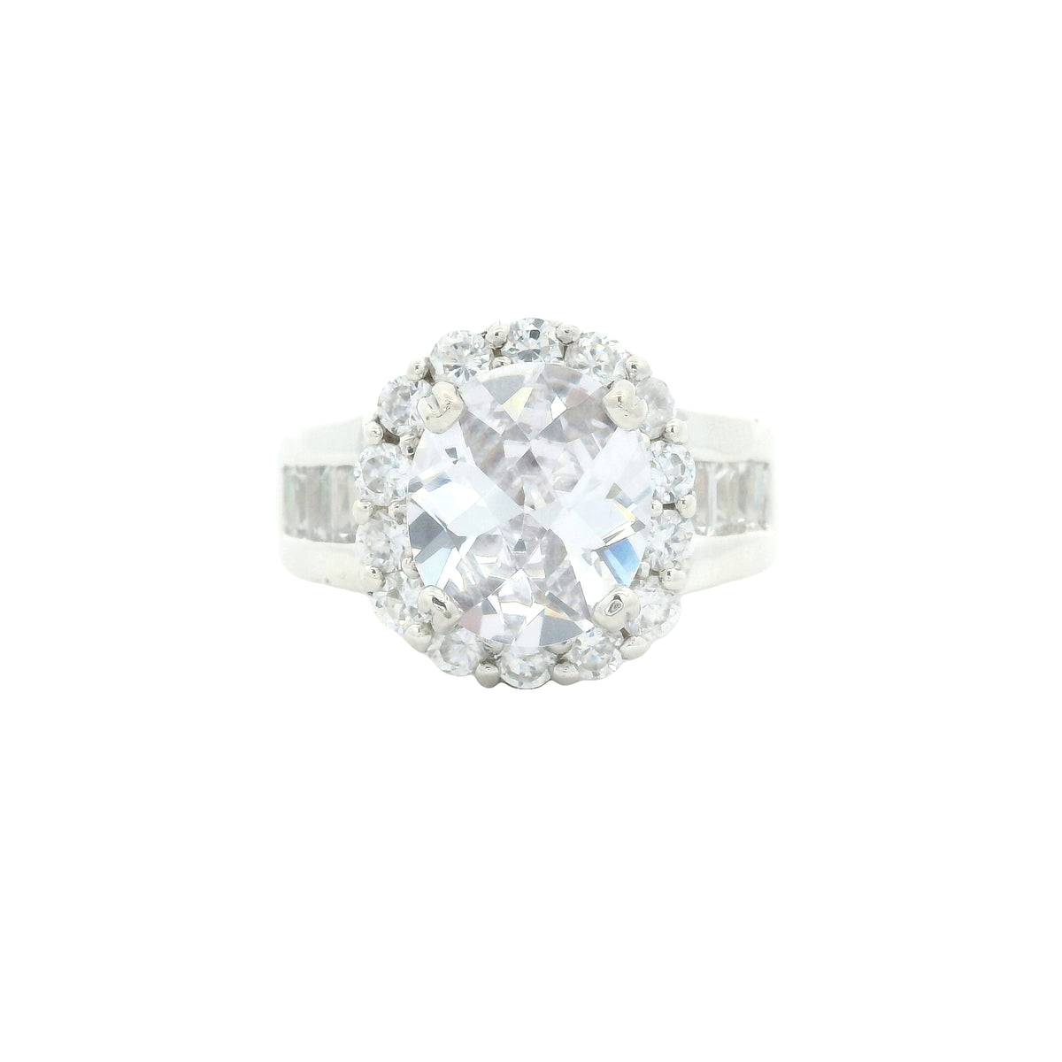 16.26 Ct Cubic Zirconia 925 Sterling Silver Ring