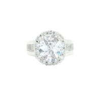 16.26 Ct Cubic Zirconia 925 Sterling Silver Ring