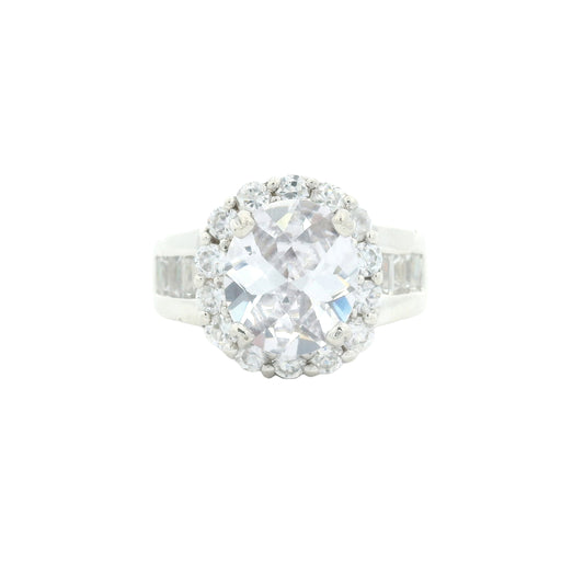 16.26 Ct Cubic Zirconia 925 Sterling Silver Ring