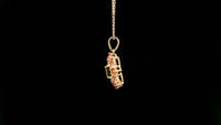 1.29 Ct Square Tourmaline 14K Gold Pendant