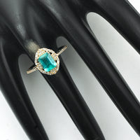 1.37 Ct Octagon Step Cut Natural Emerald 14K Gold Ring