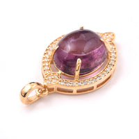4.54 Ct Oval Cabochon Cut Natural Pink Tourmaline 14K Gold Pendant