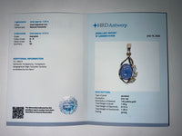 1.32 Ct Oval Cabochon Cut Natural Tanzanite 14K Gold Pendant