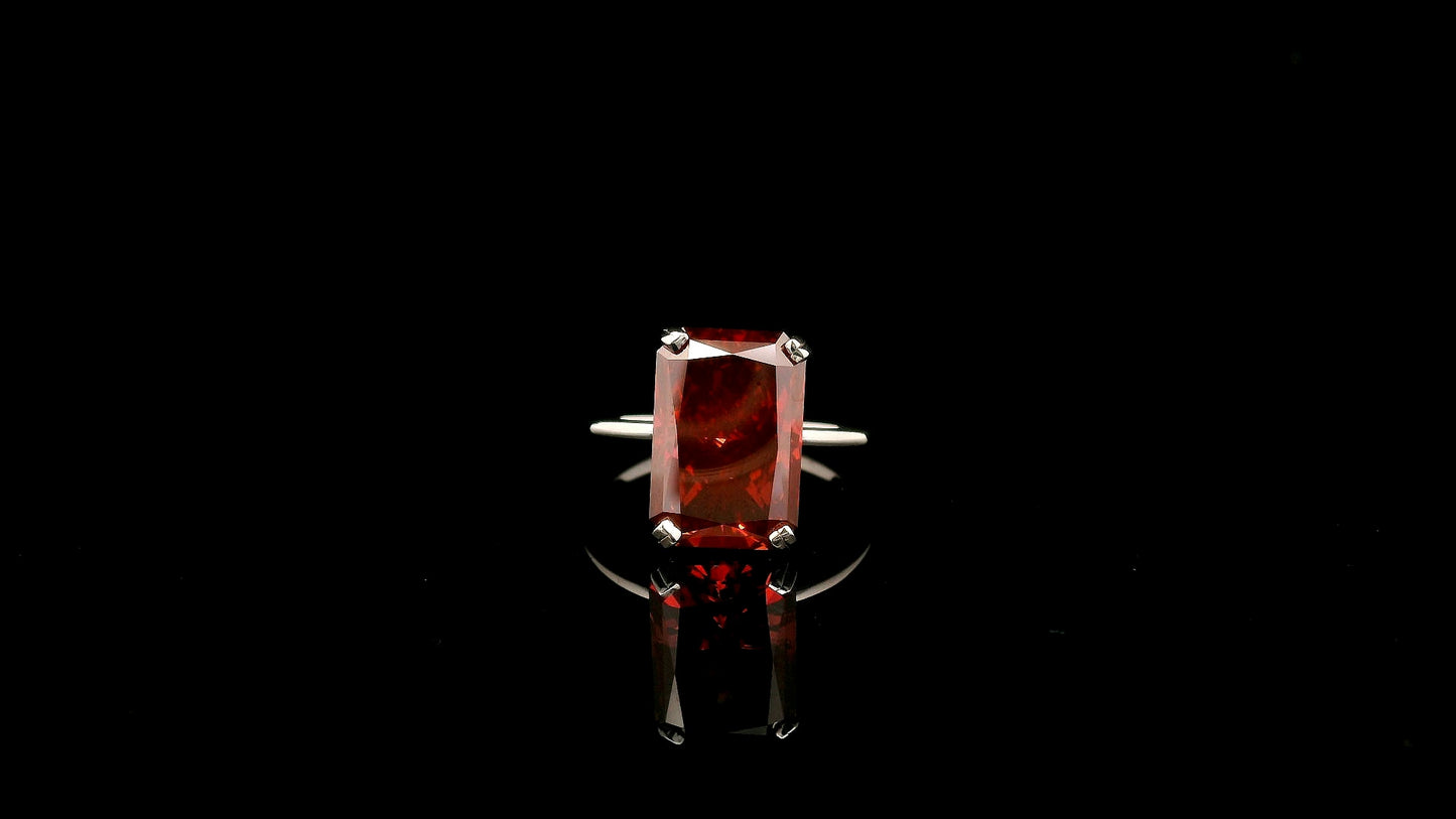5.58 Carats Pink Lab Grown Diamond 14K Gold Ring