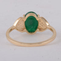1.91 Ct Oval Emerald 9K Gold Ring