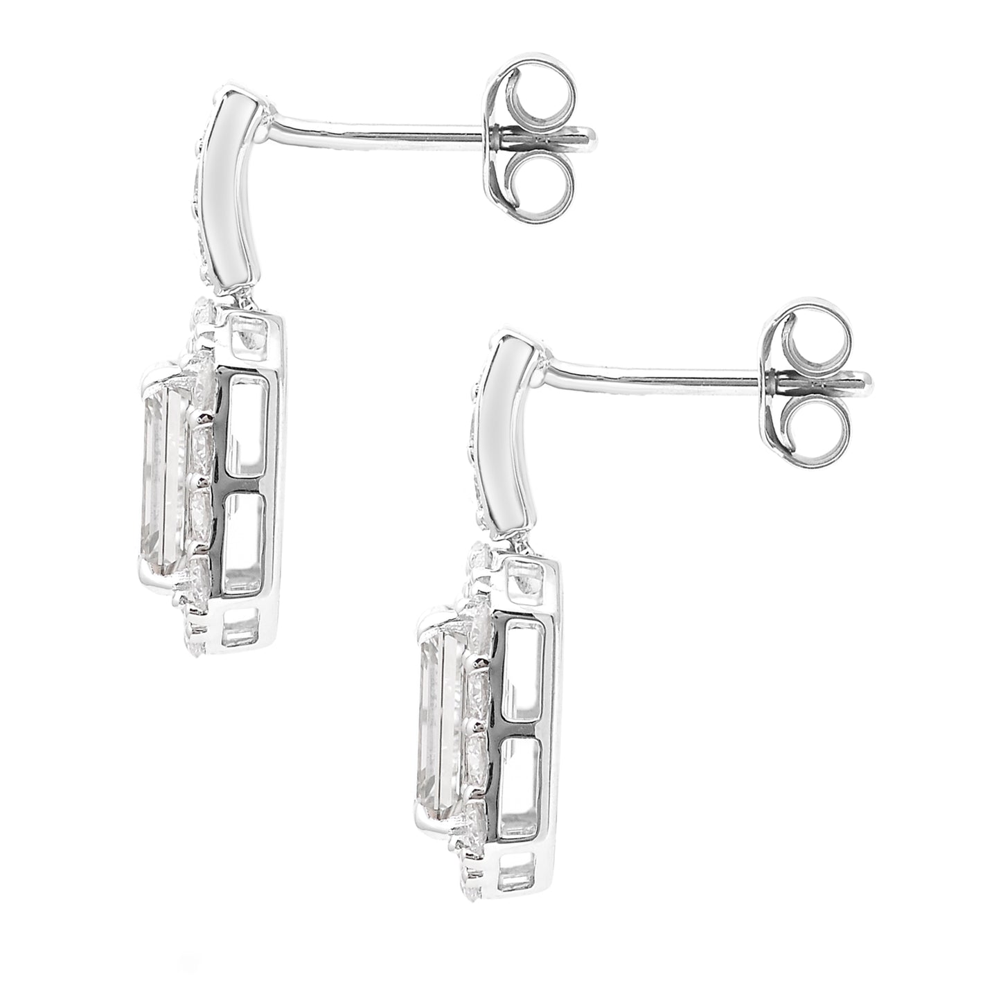 3.25 Carats Lab Grown Diamond 14K Gold Earrings