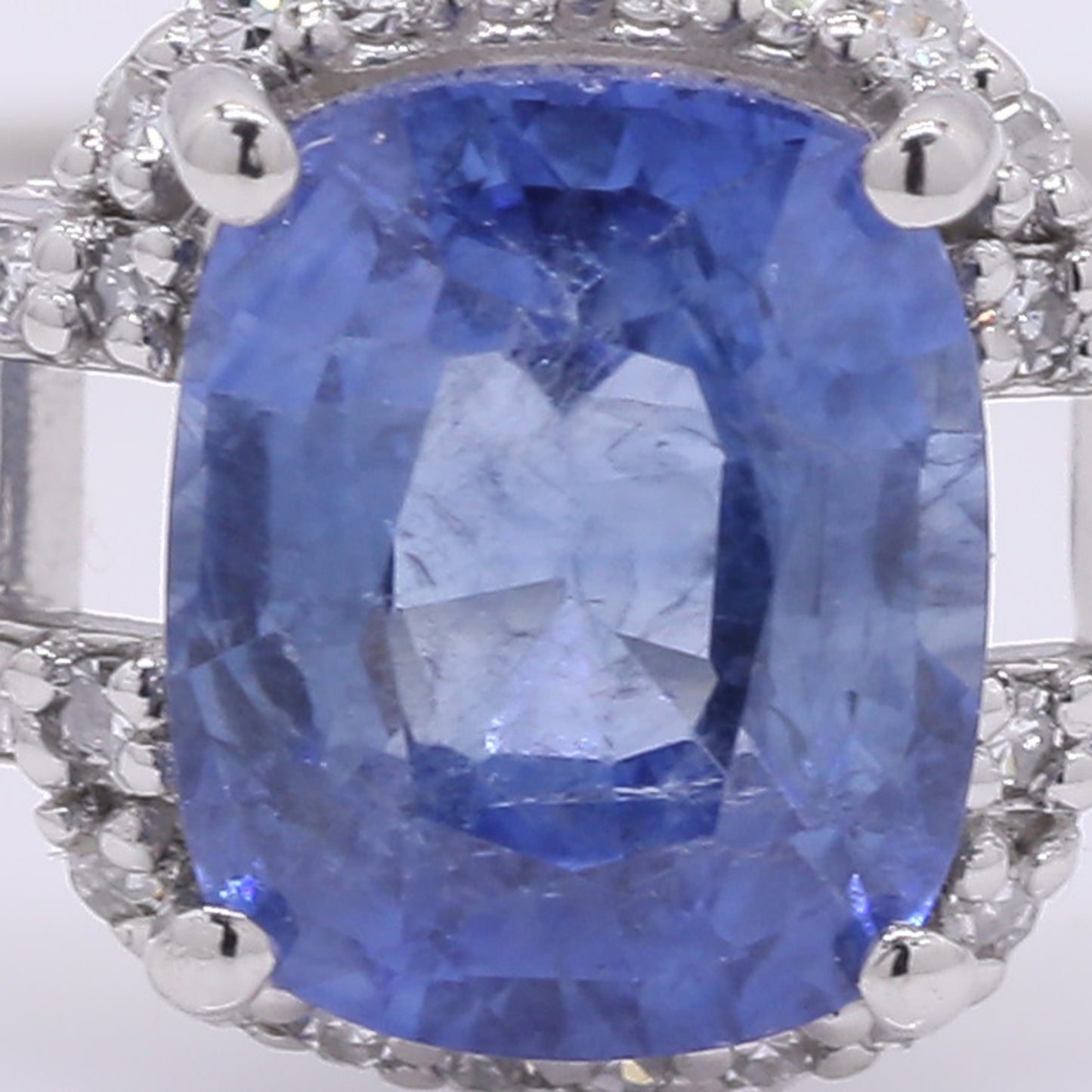 1.83 Ct Cushion Mixed Cut Natural Sapphire 950 Platinum Ring