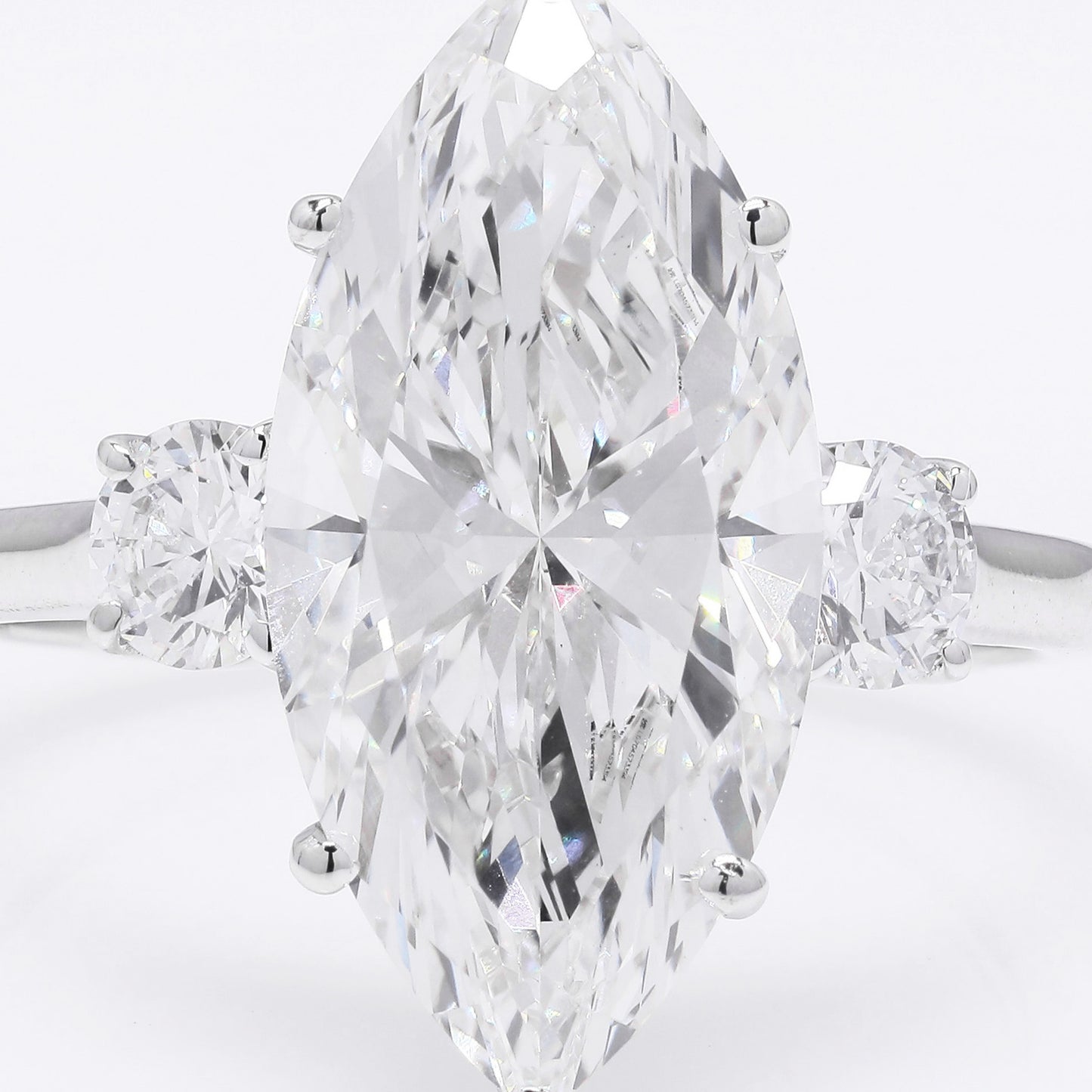 5.48 Ct Marquise Brilliant Lab Grown Diamond 14K Gold Ring