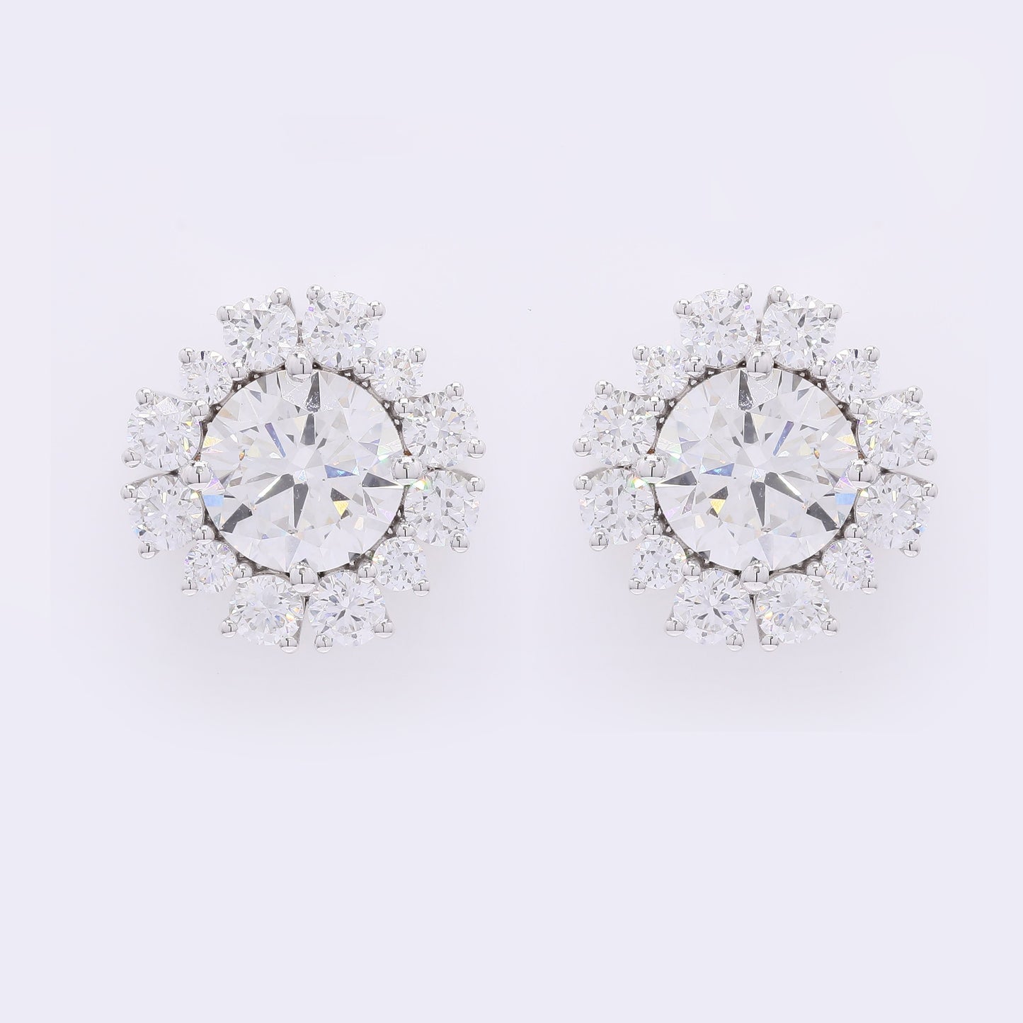 4.65 Carats Lab Grown Diamond 14K Gold Earrings