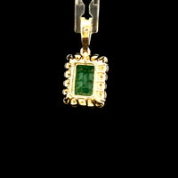 1.14 Ct Octagon Emerald 14K Gold Pendant