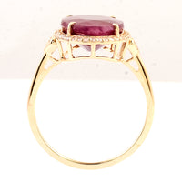 6.14 Ct Natural Codundum Ruby 14K Gold Ring
