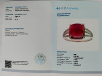 5.44 Ct Cushion Cabochon Cut Natural Pink Tourmaline 14K Gold Ring