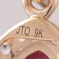 5.58 Ct Pear Tourmaline 9K Gold Pendant
