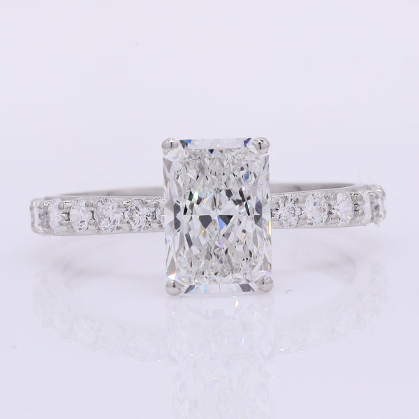 2.37 Carats Lab Grown Diamond 950 Platinum Ring
