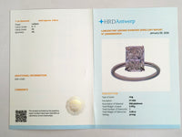 3.00 Carats Lab Grown Diamond 950 Platinum Ring