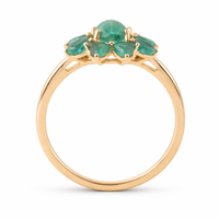 2.11 Ct Oval Emerald 9K Gold Ring
