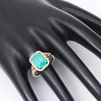 2.73 Ct Oval Mixed Cut Natural Emerald 14K Gold Ring