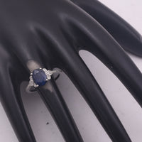 2.75 Ct Oval Mixed Cut Natural Sapphire 950 Platinum Ring