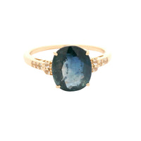 2.74 Ct Oval Sapphire 14K Gold Ring