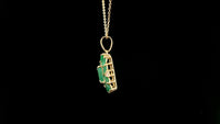 1.85 Ct Octagon Emerald 14K Gold Pendant