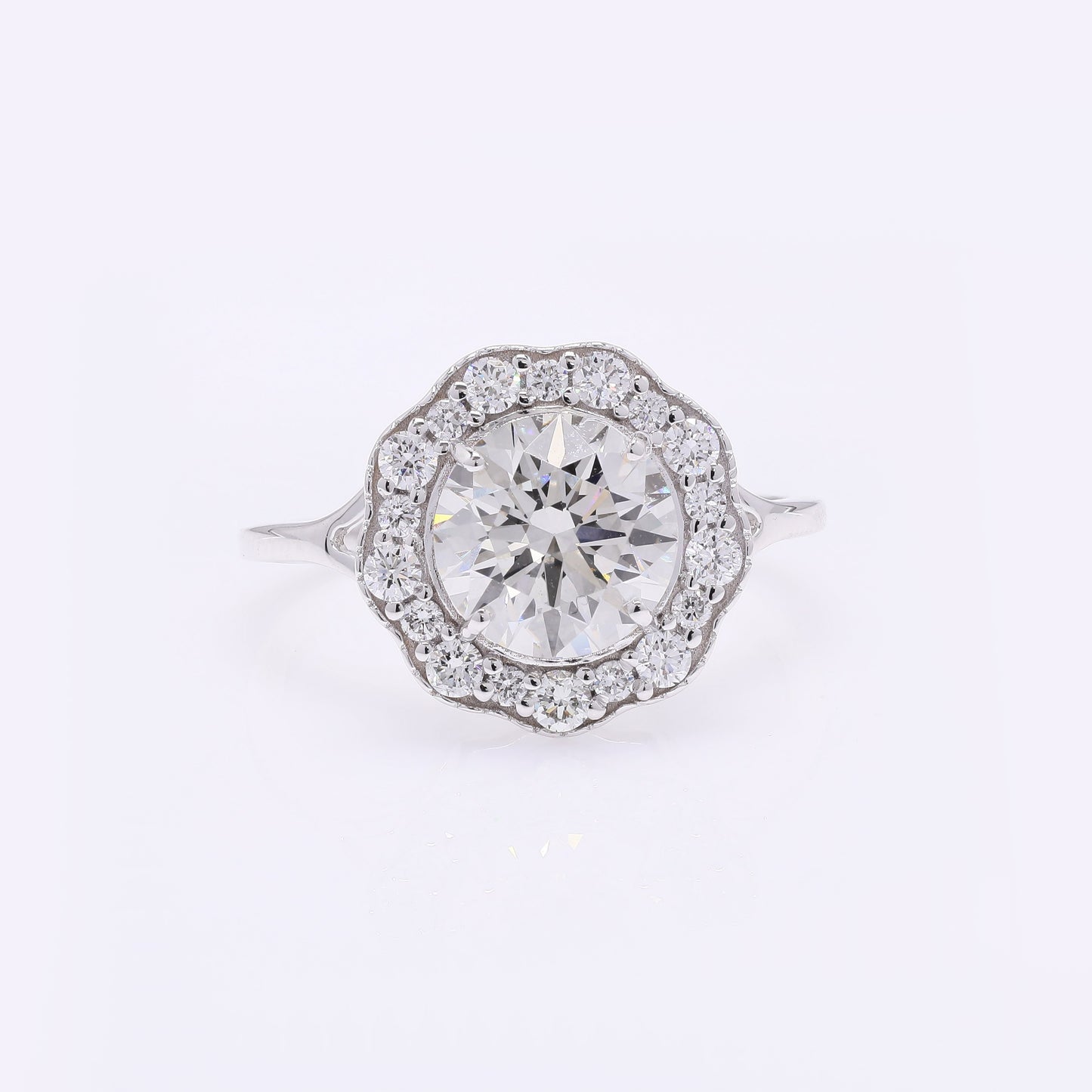2.40 Carats Lab Grown Diamond 14K Gold Ring