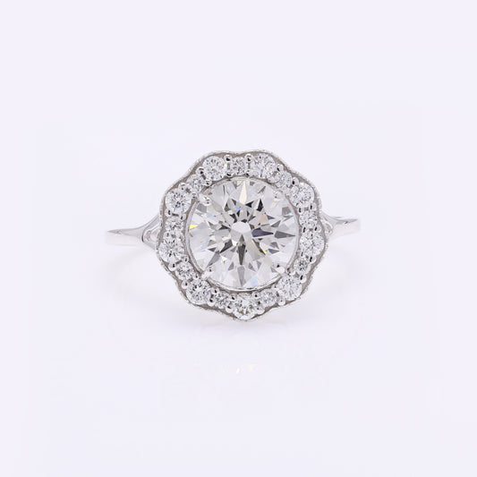 2.40 Carats Lab Grown Diamond 14K Gold Ring