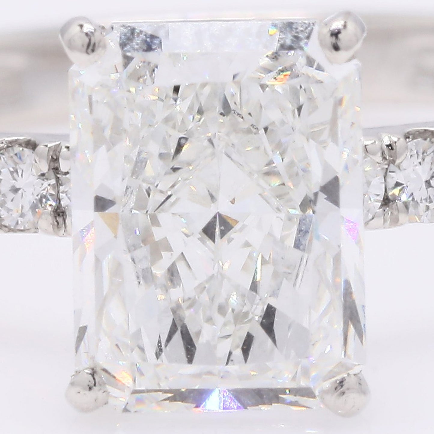 2.22 Ct Cut Cornere Rectangular Modifie Brilliant Lab Grown Diamond 950 Platinum Ring