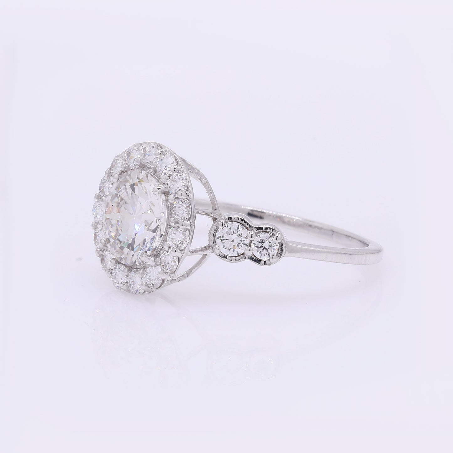 2.06 Carats Lab Grown Diamond 14K Gold Ring