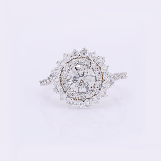 2.08 Carats Lab Grown Diamond 14K Gold Ring