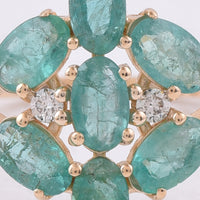 1.45 Ct Oval Natural Emerald 14K Gold Ring