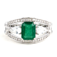 3.63 Carats Emerald 14K Gold Ring