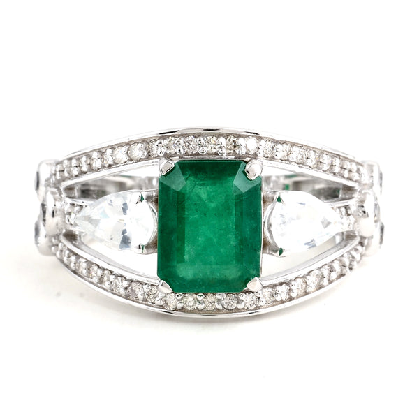3.63 Carats Emerald 14K Gold Ring