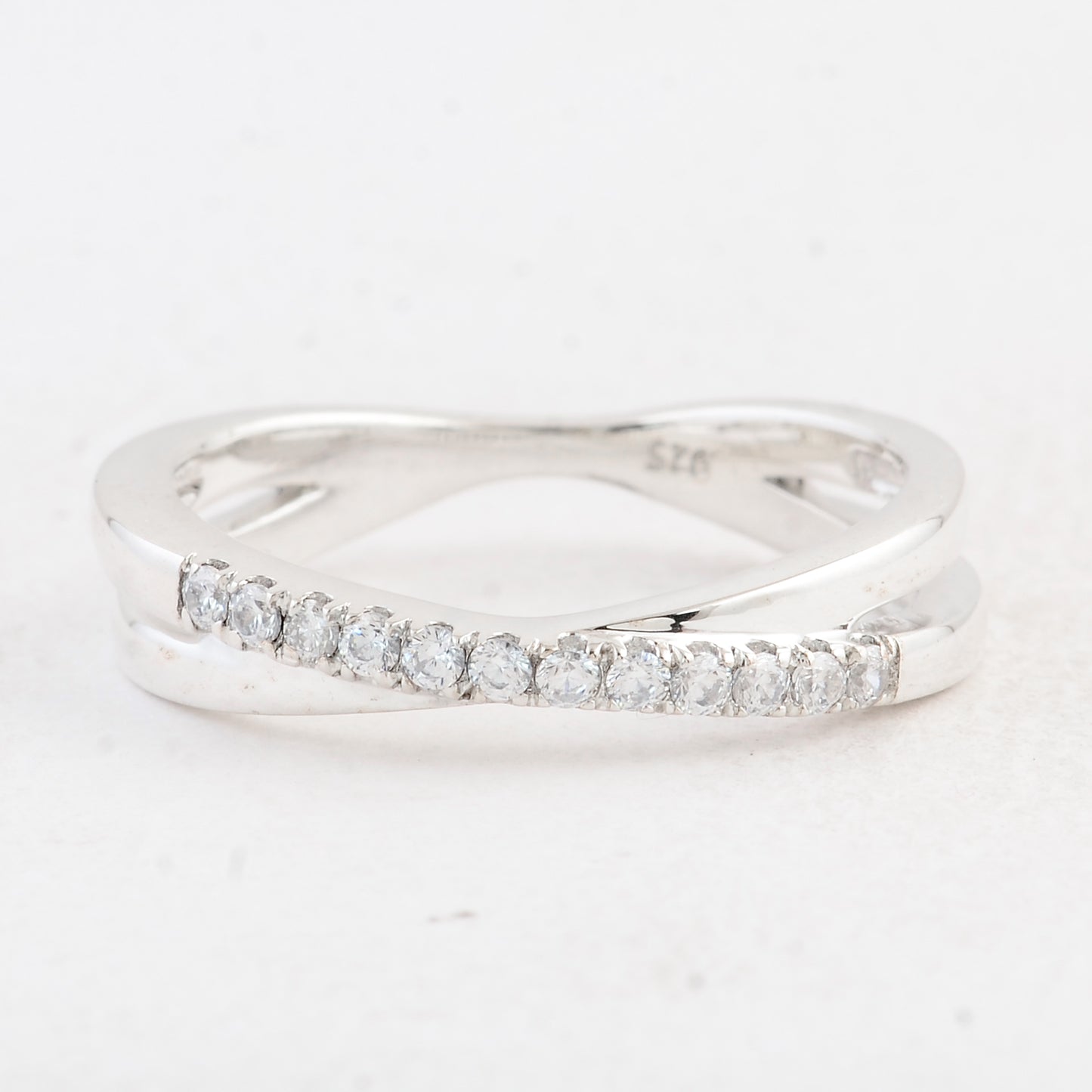 0.41 Ct Round Cubic Zirconia 925 Sterling Silver Ring