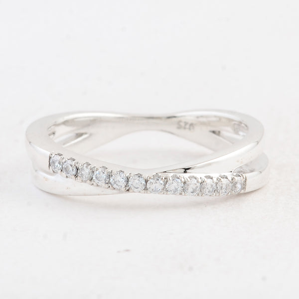 0.41 Ct Round Cubic Zirconia 925 Sterling Silver Ring