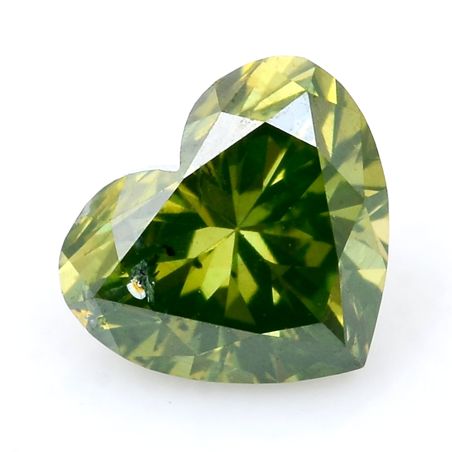 0.39 Green Diamond Heart Loose Diamond