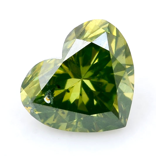 0.39 Green Diamond Heart Loose Diamond