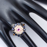 3.09 Ct Square Tourmaline 14K Gold Ring