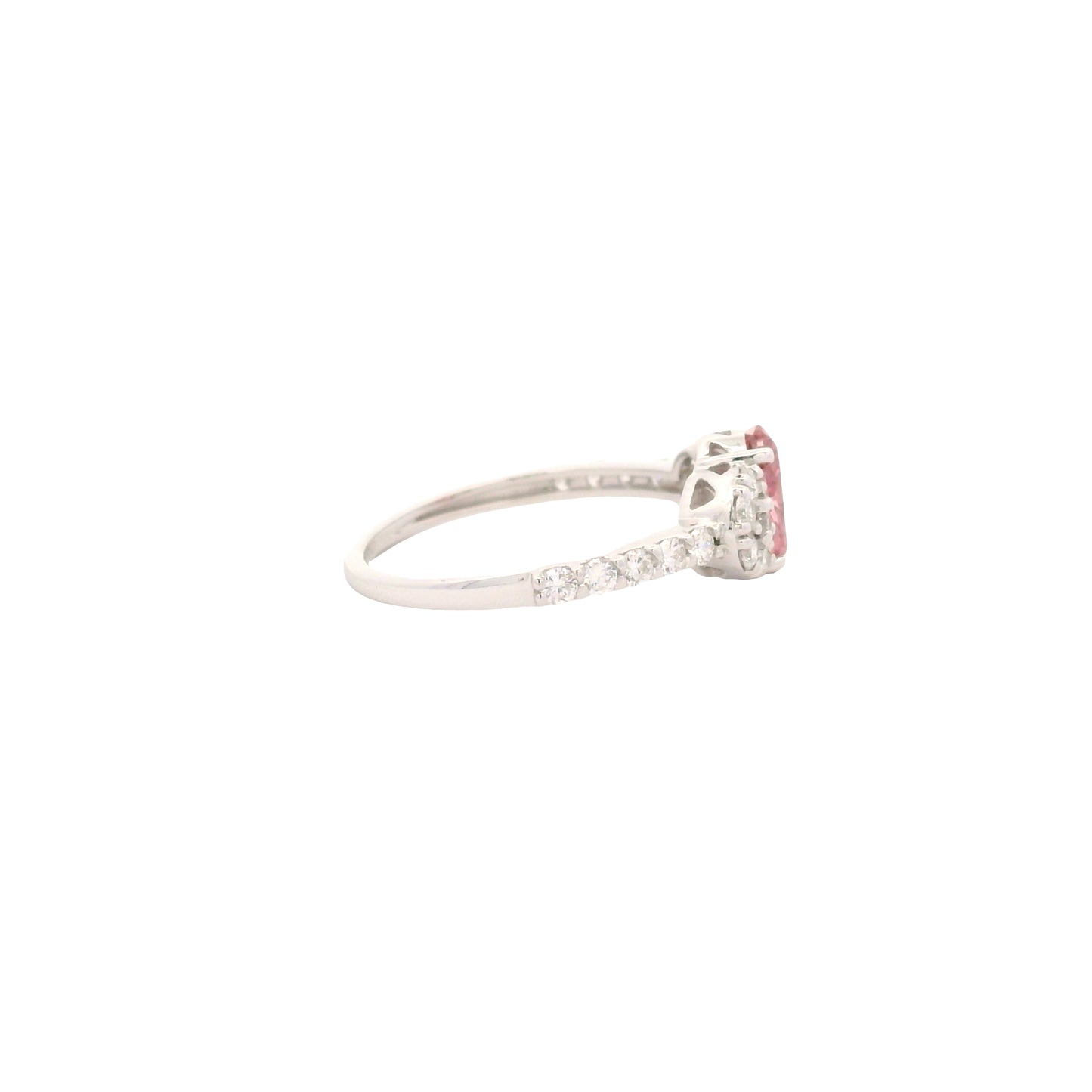 1.48 Carats Pink Lab Grown Diamond 14K Gold Ring