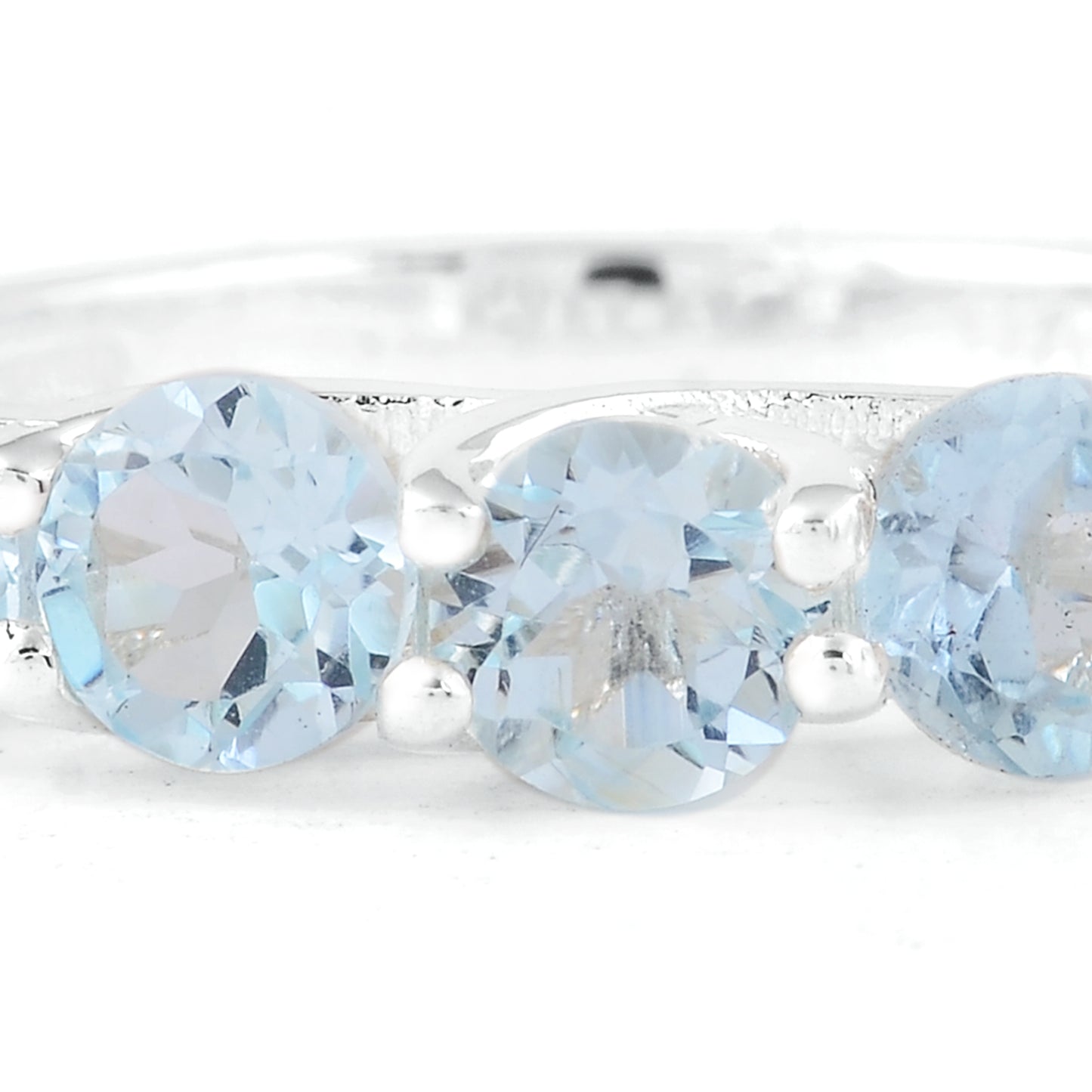 2.70 Ct Round Swiss Blue Topaz, 925 Sterling Silver Ring