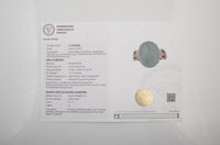 12.33 Ct Oval Cabochon Emerald 14K Gold Ring