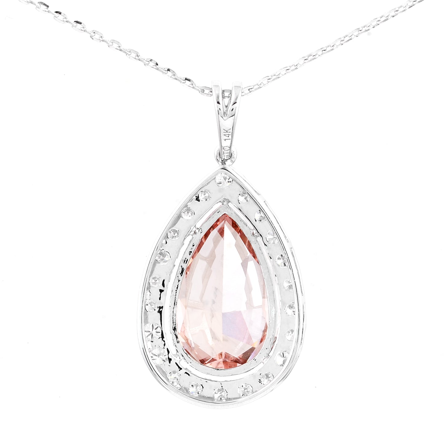 5.65 Carats Pink Lab Grown Diamond 14K Gold Pendant