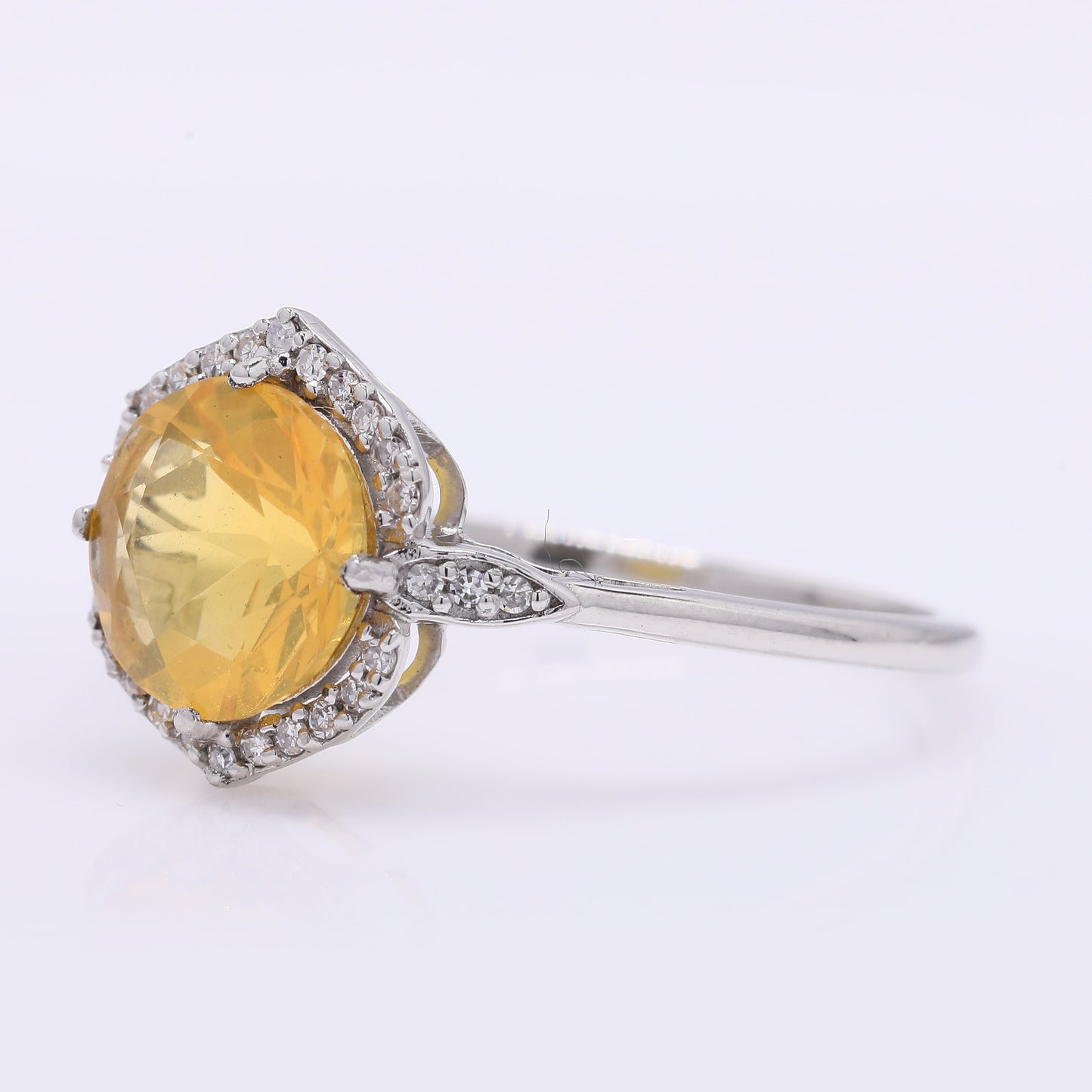 1.20 Ct Round Mixed Cut Natural Fire Opal 950 Platinum Ring