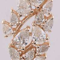 0.66 Ct Pear Natural Diamond 14K Gold Pendant