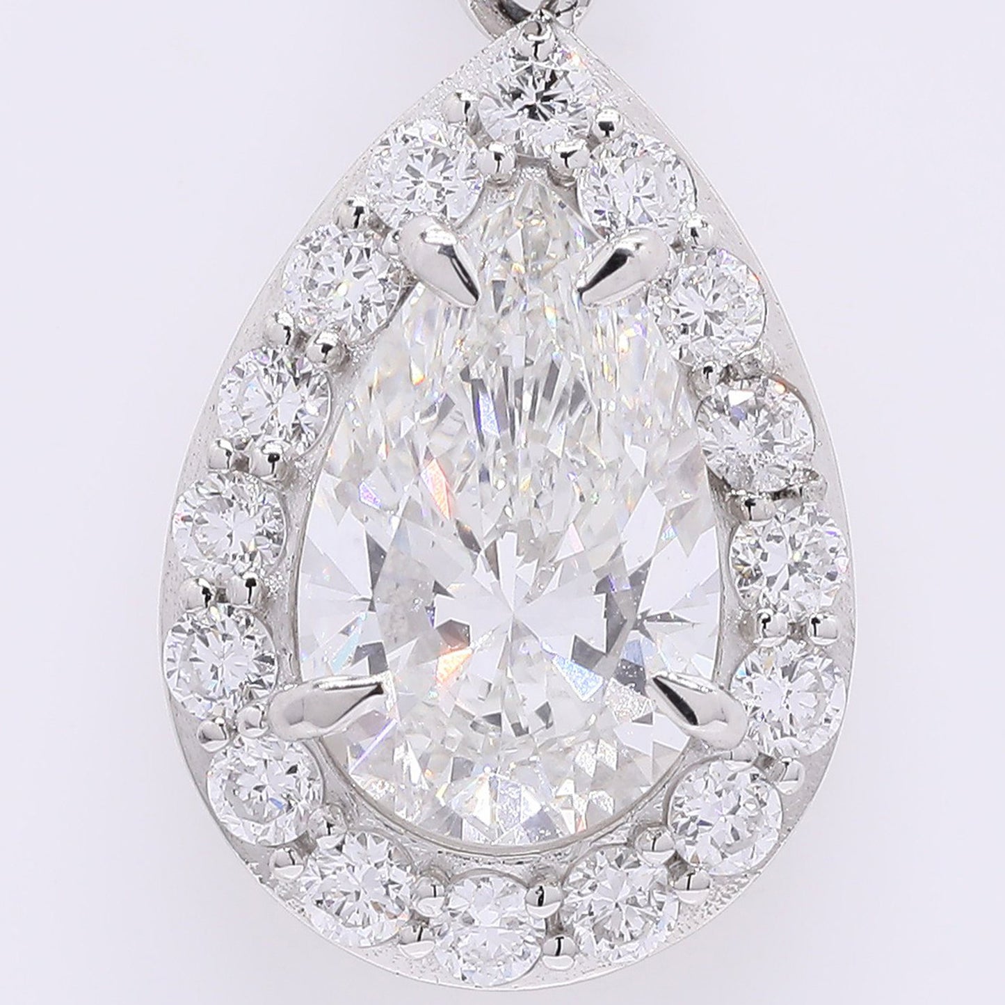 2.45 Carats Lab Grown Diamond 950 Platinum Pendant