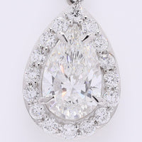 2.45 Carats Lab Grown Diamond 950 Platinum Pendant