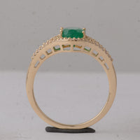 1.50 Ct Oval Emerald 9K Gold Ring