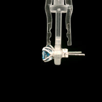2.08 Carats Blue Lab Grown Diamond 14K Gold Earrings