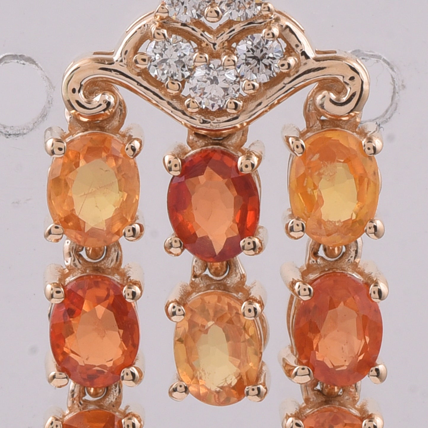 1.67 Ct Oval Natural Multi Coloured Sapphire 14K Gold Pendant